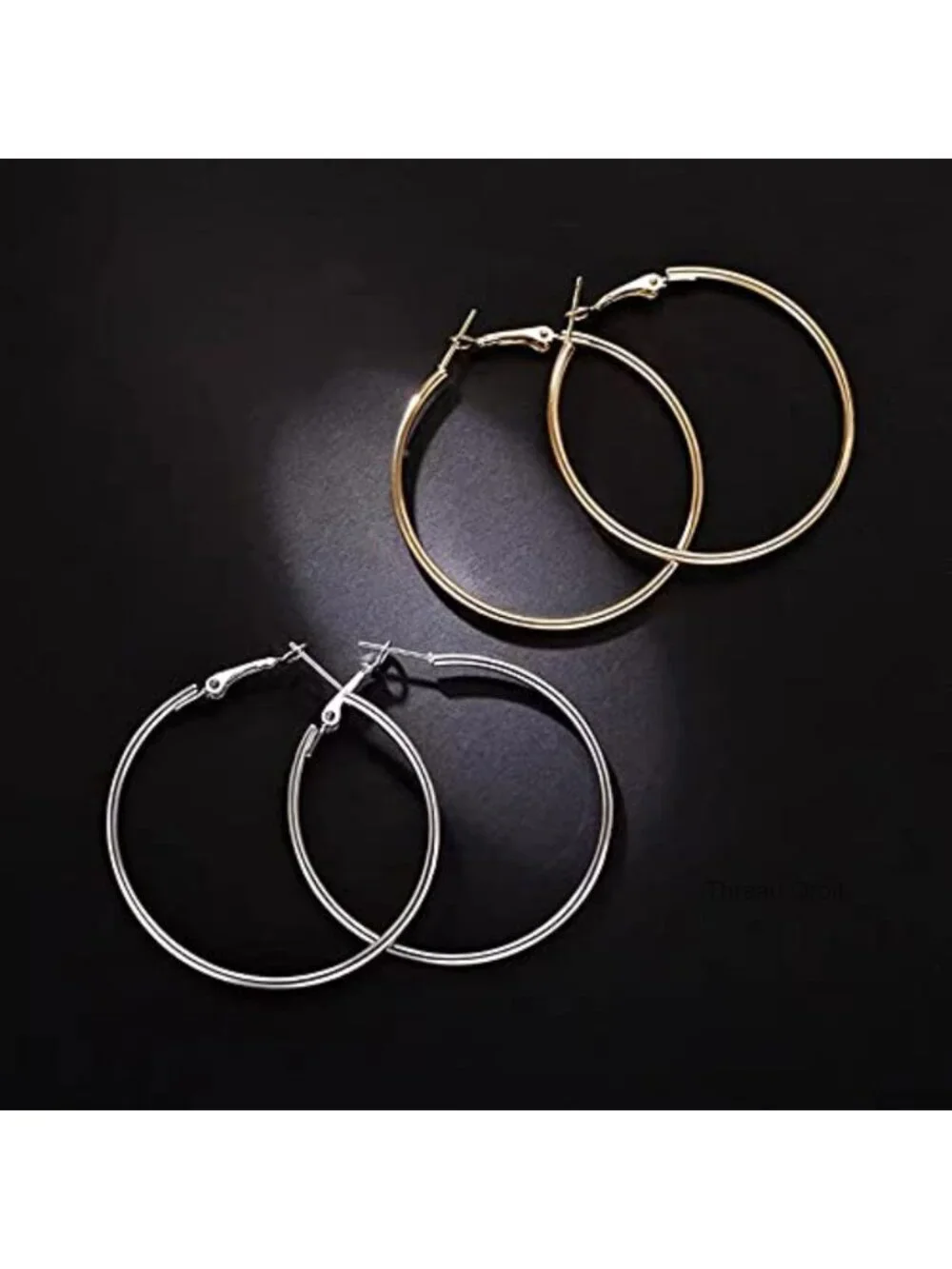 90mm Large Circle Endless Hoop Earrings Extra Big Round Huggie Statement